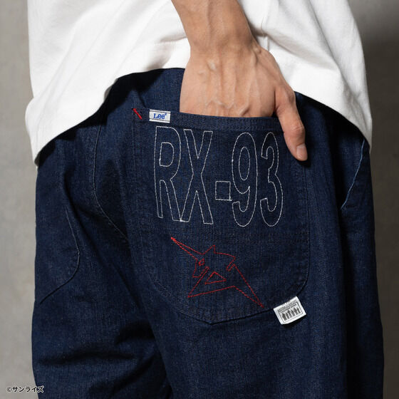 STRICT-G x Lee Gundam Char's Counterattack rx 93 fleeasy indigo denim pants - official photo 10