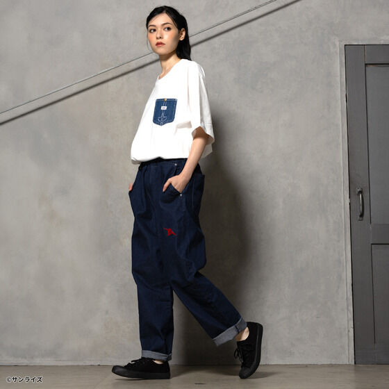 STRICT-G x Lee Gundam Char's Counterattack rx 93 fleeasy indigo denim pants - official photo 11