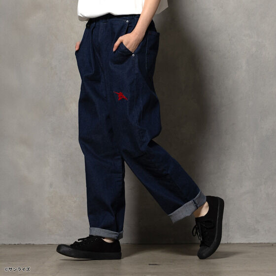 STRICT-G x Lee Gundam Char's Counterattack rx 93 fleeasy indigo denim pants - official photo 13