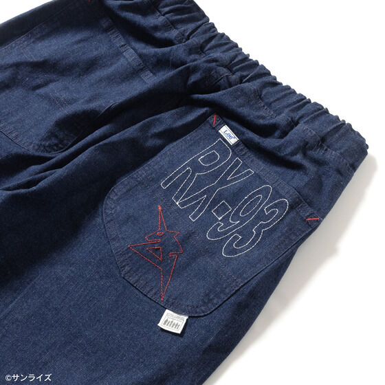 STRICT-G x Lee Gundam Char's Counterattack rx 93 fleeasy indigo denim pants - official photo 4