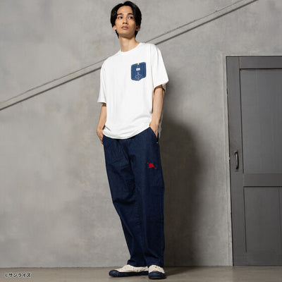 STRICT-G x Lee Gundam Char's Counterattack rx 93 fleeasy indigo denim pants - official photo 5