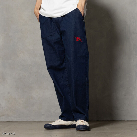 STRICT-G x Lee Gundam Char's Counterattack rx 93 fleeasy indigo denim pants - official photo 6