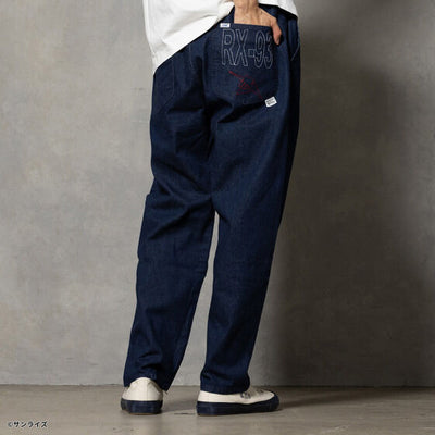 STRICT-G x Lee Gundam Char's Counterattack rx 93 fleeasy indigo denim pants - official photo 8