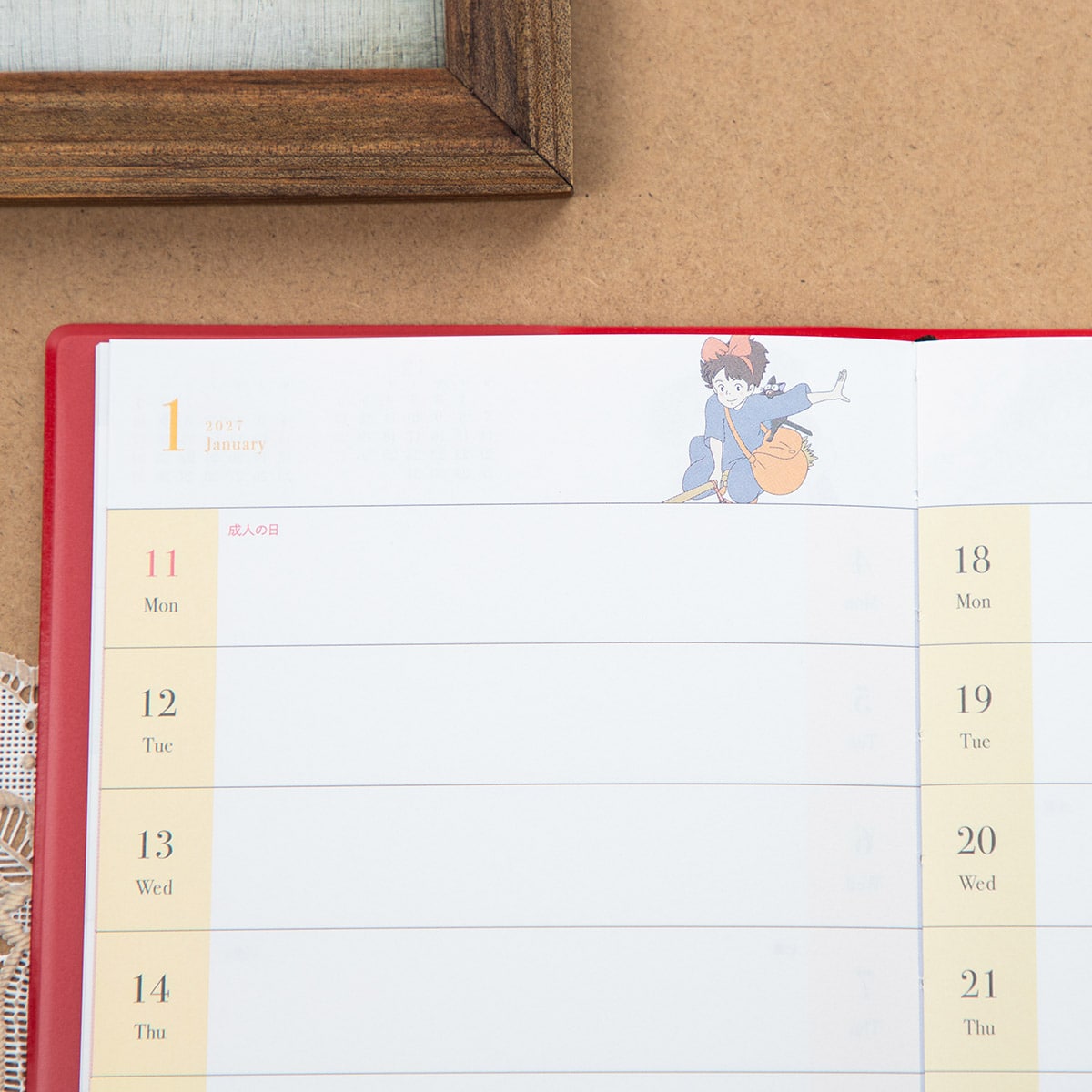 Studio Ghibli 2027 B6 Planners (3 Types) - Kiki's Delivery Service - official view 10