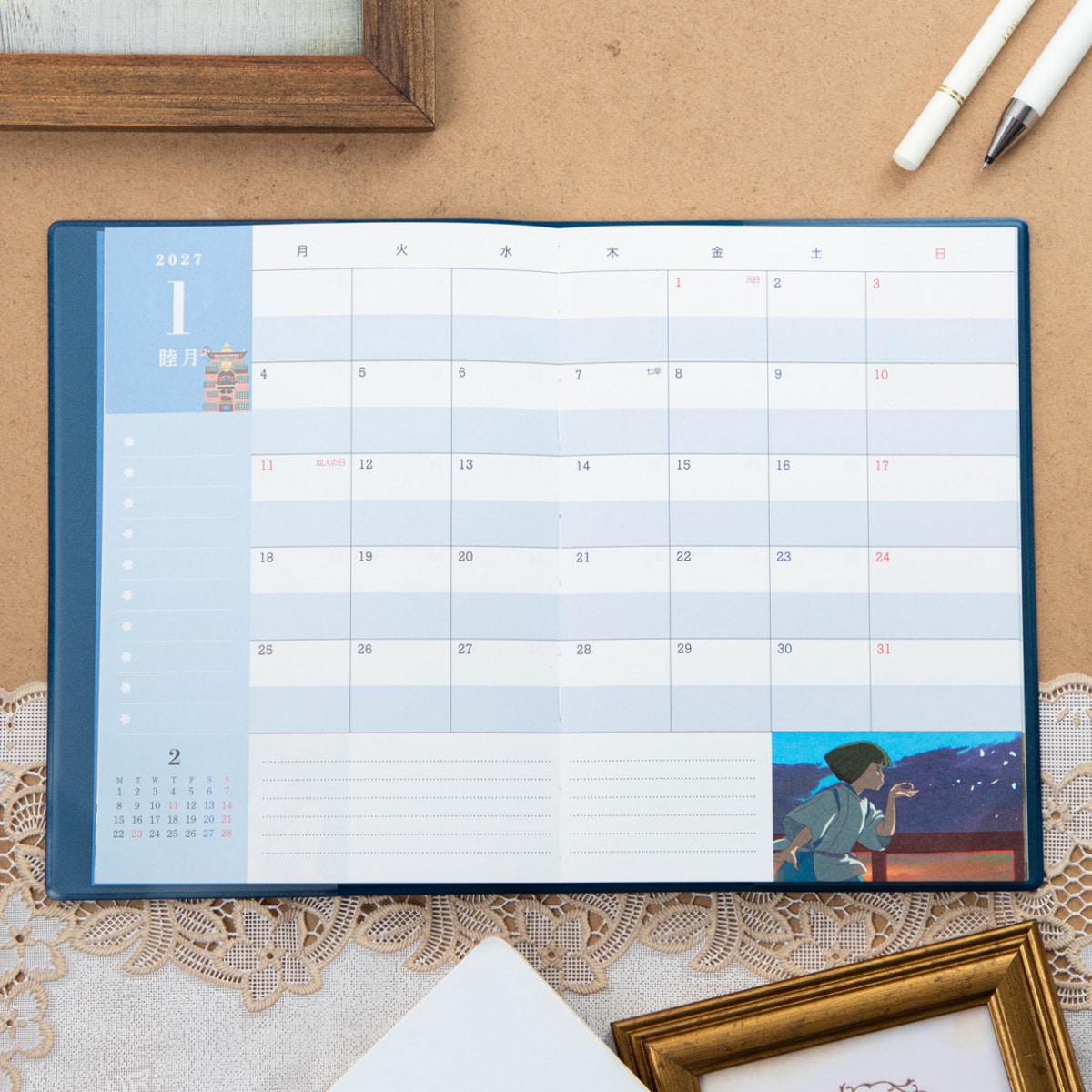 Studio Ghibli 2027 B6 Planners (3 Types) - Spirited Away - official view 18