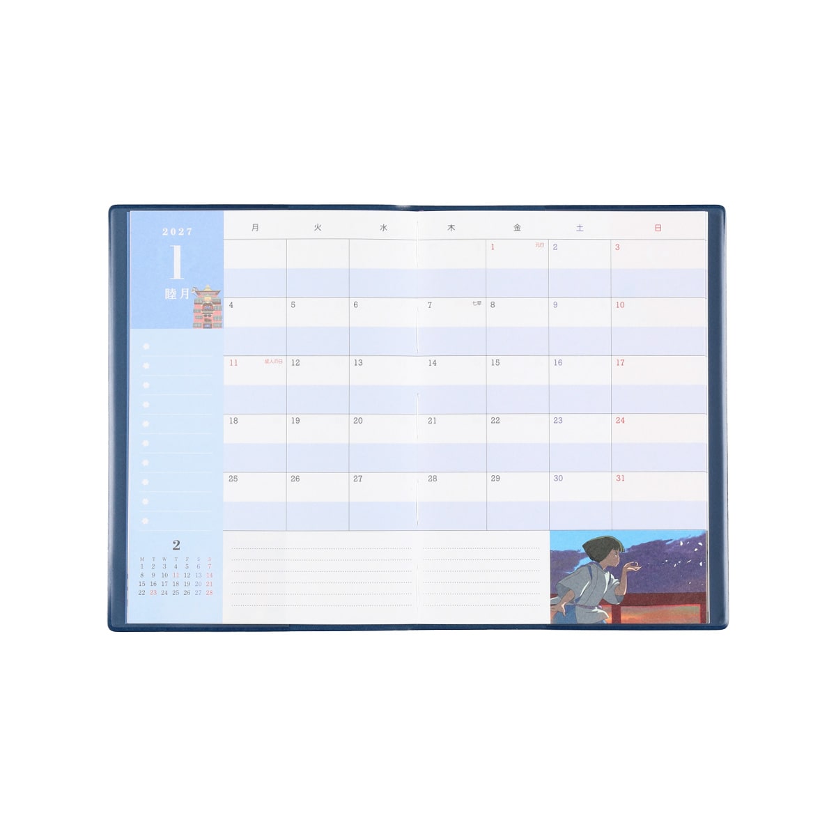 Studio Ghibli 2027 B6 Planners (3 Types) - Spirited Away - official view 30