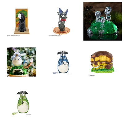 Studio Ghibli - 3D Crystal Puzzle Kits (7 Types) - Complete Set with all listed models