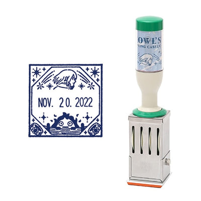 Studio Ghibli Adjustable Date Stamps (2 Types) - Howl and Calcifer - official view 5
