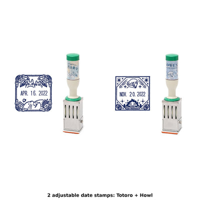 Studio Ghibli Adjustable Date Stamps (2 Types) - Complete Set