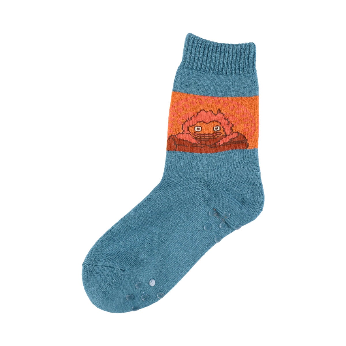 Studio Ghibli All-Terry Room Socks 23-25 cm (2 Types) - Calcifer Fireplace Blue - official view 8