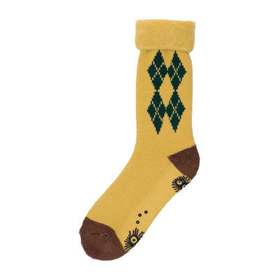 Studio Ghibli Argyle Brushed-Lining Socks 23-25 cm (2 Types) - White Totoro Orange - official view 5