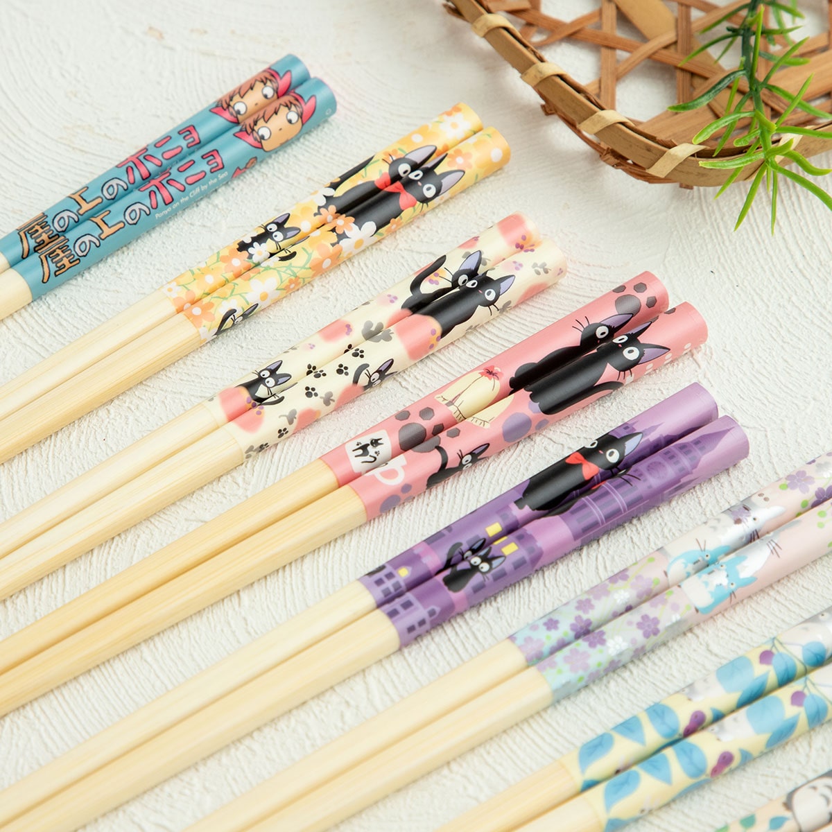 Studio Ghibli Bamboo Chopsticks 21 cm (5 Types) - Totoro Flower Dance - official view 8