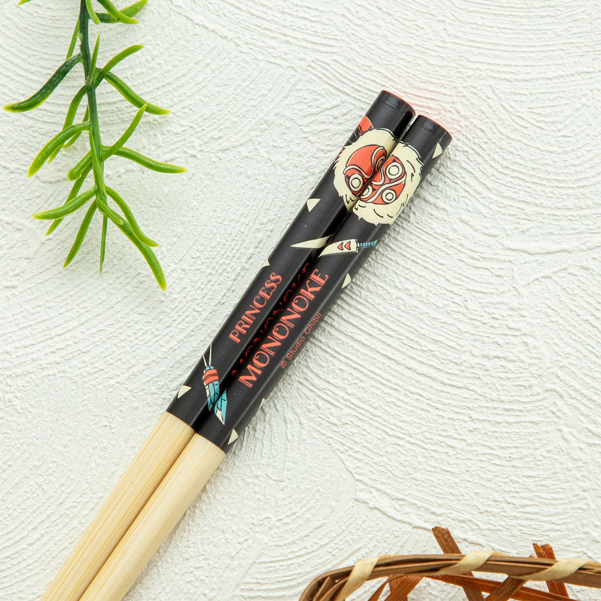 Studio Ghibli Bamboo Chopsticks 21 cm (5 Types) - Princess Mononoke Mask - official view 16