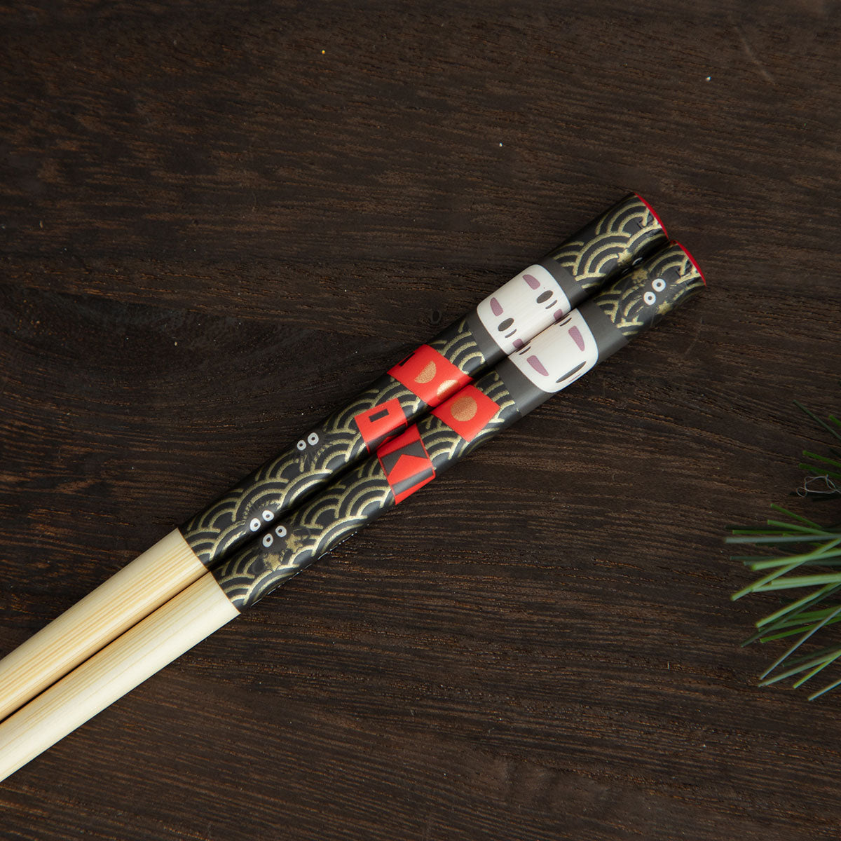 Studio Ghibli Bamboo Chopsticks 21 cm (5 Types) - Spirited Away Japanese Pattern - official view 21