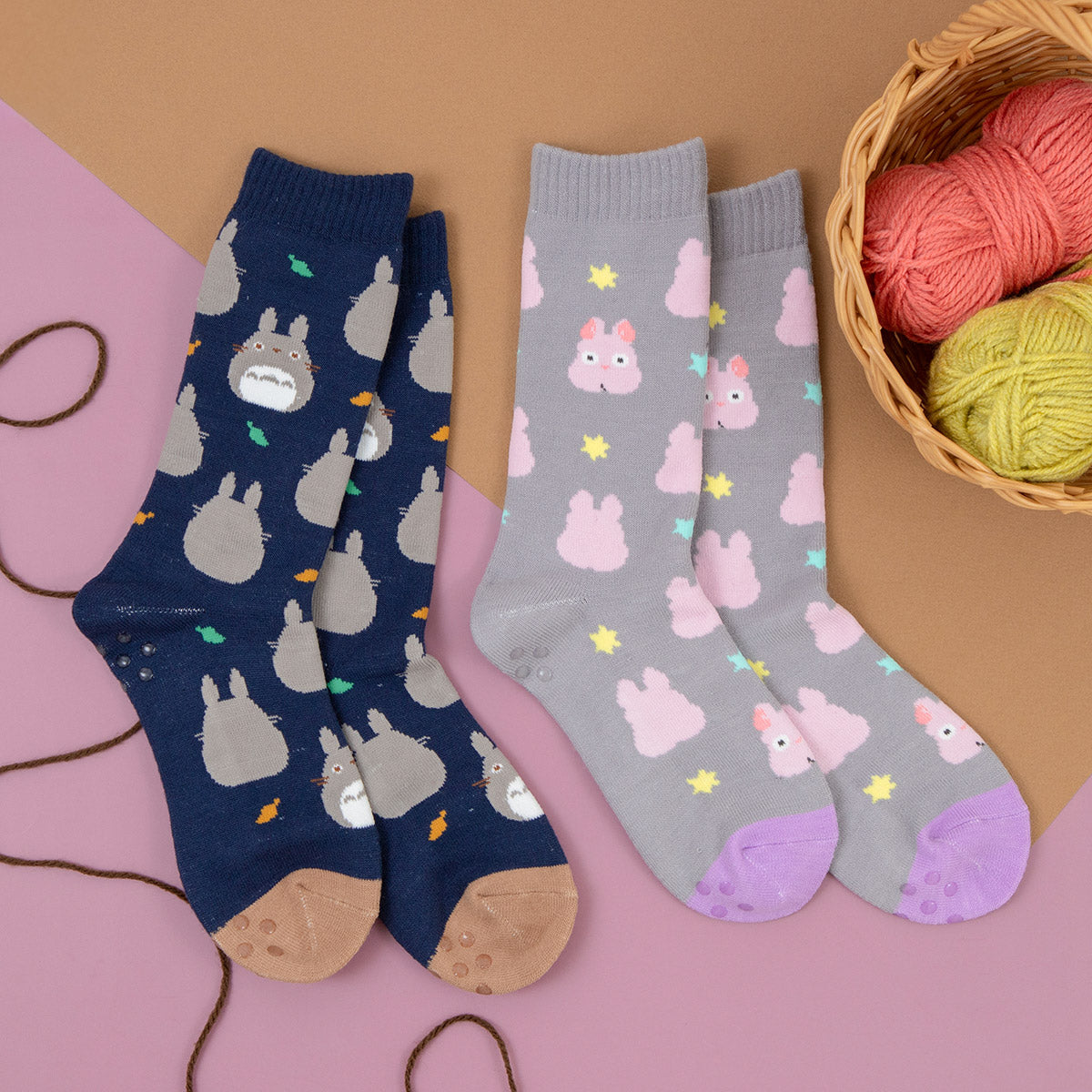 Studio Ghibli - Calf-Length Room Socks 23-25 cm (2 Types) - Totoro - official view 6