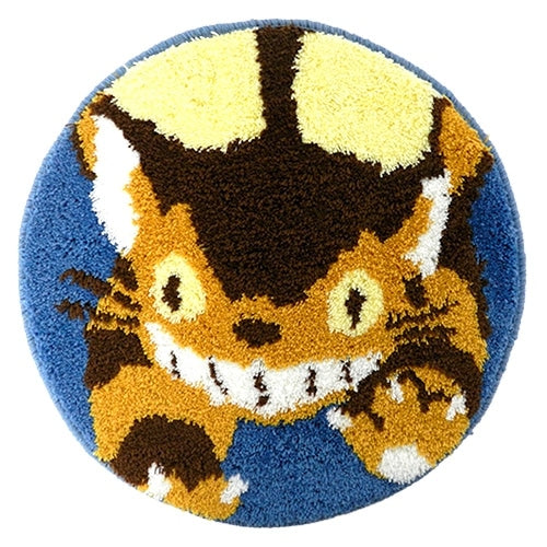 Studio Ghibli Catbus and Jiji Round Chair Pads (2 Types) - Catbus Night Forest - official view 1