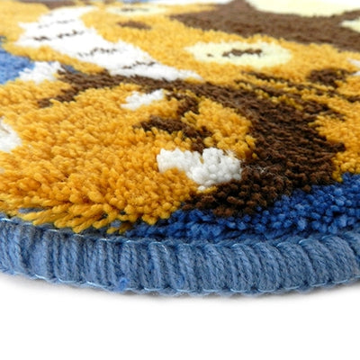 Studio Ghibli Catbus and Jiji Round Chair Pads (2 Types) - Catbus Night Forest - official view 3
