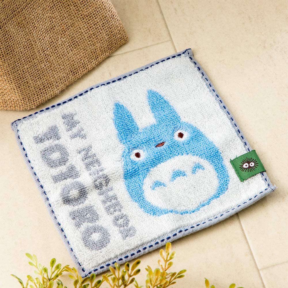 Studio Ghibli 15 cm character mini towel - blue totoro - official view 1