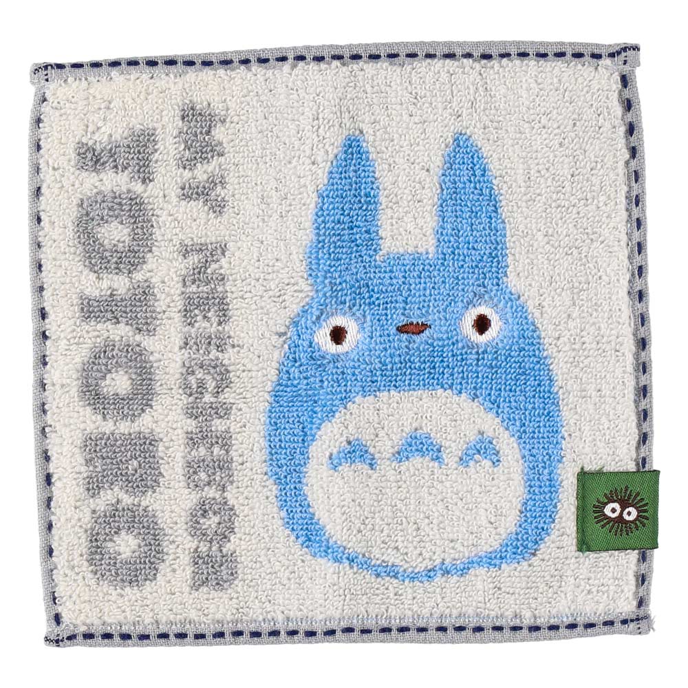 Studio Ghibli 15 cm character mini towel - blue totoro - official view 2