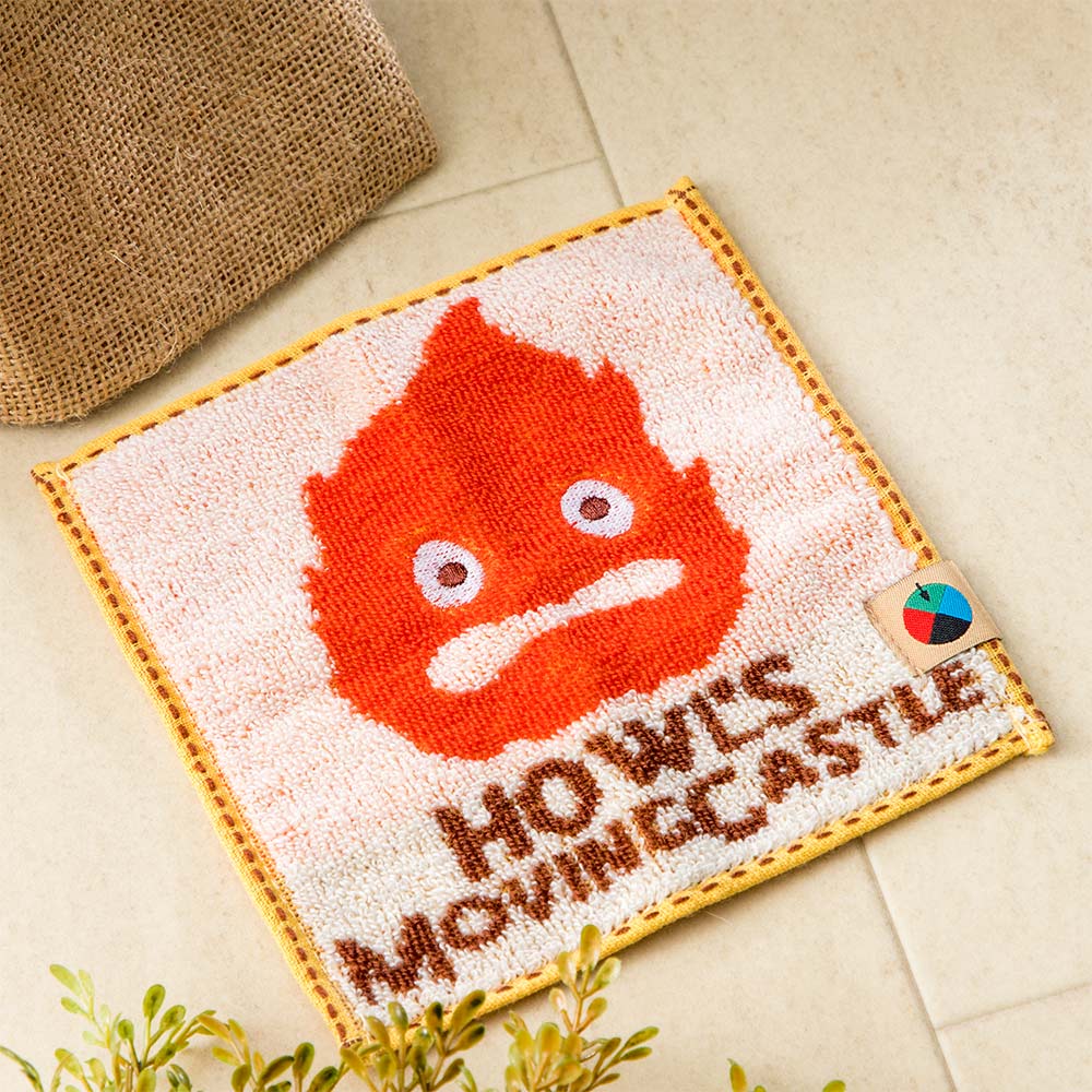 Studio Ghibli 15 cm character mini towel - calcifer - official view 1