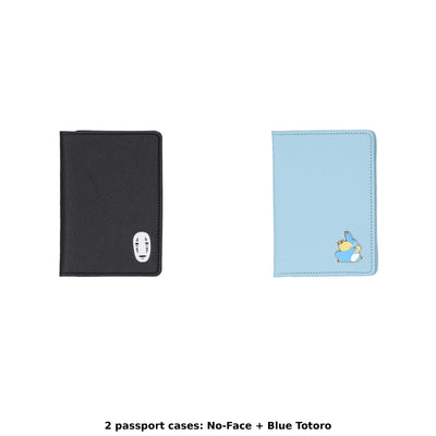 Studio Ghibli Character Passport Cases (2 Types) - Complete Set showing one of each model
