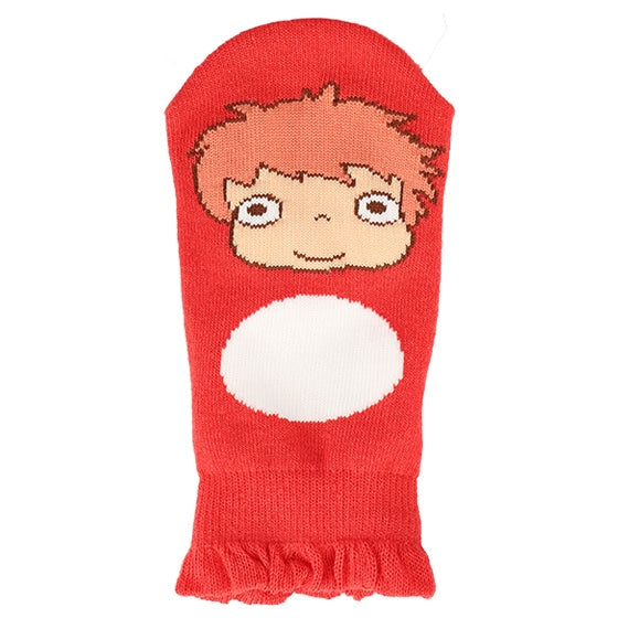 Studio Ghibli Character Puppet Sneaker Socks 13-19 cm (6 Types) - Ponyo Red - official view 10