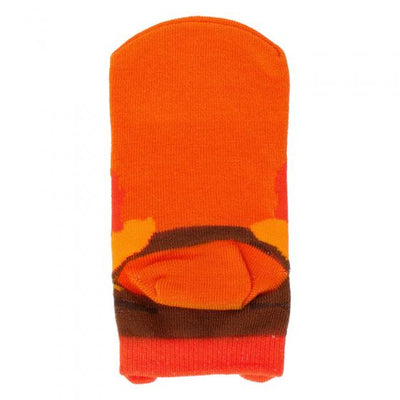 Studio Ghibli Character Puppet Sneaker Socks 13-19 cm (6 Types) - Calcifer Orange - official view 15