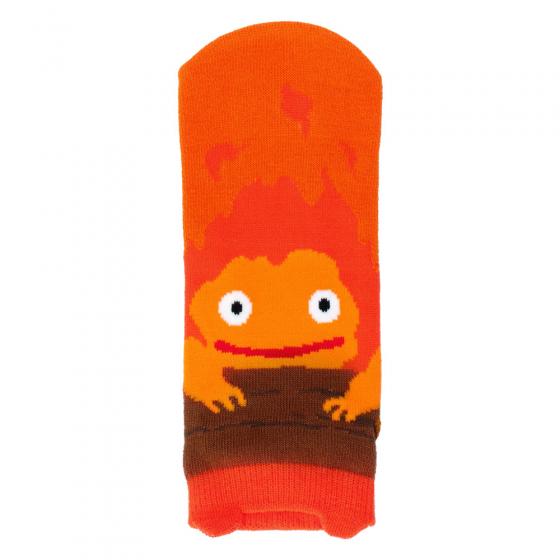 Studio Ghibli Character Puppet Sneaker Socks 23-25 cm (5 Types) - Calcifer Orange - official view 12