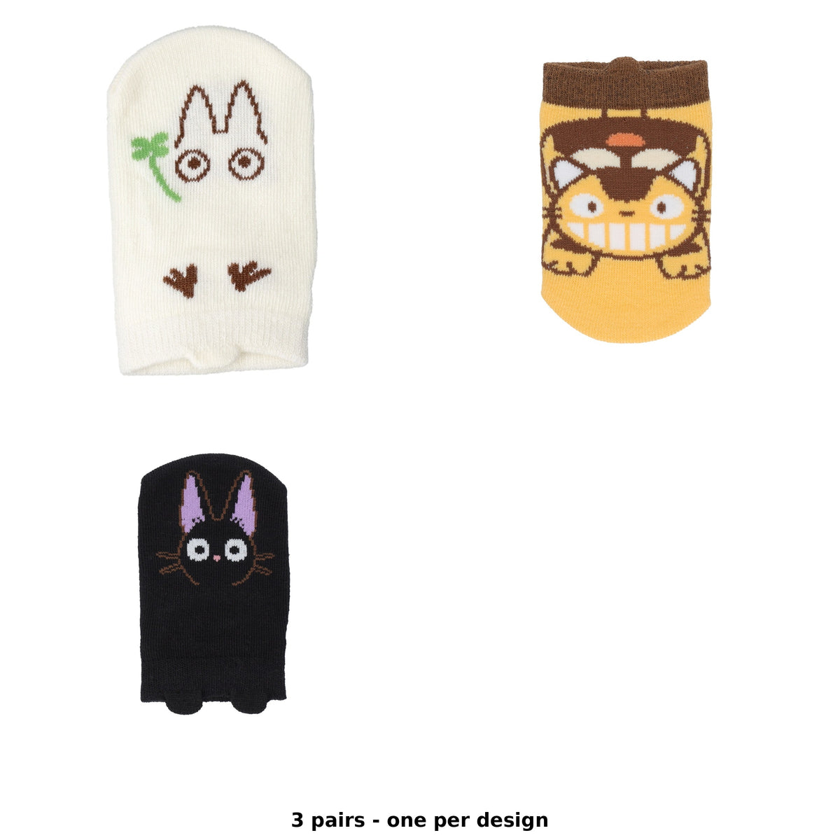 Studio Ghibli Character Puppet Sneaker Socks 9-14 cm (3 Types) - Complete Set - one pair of each design