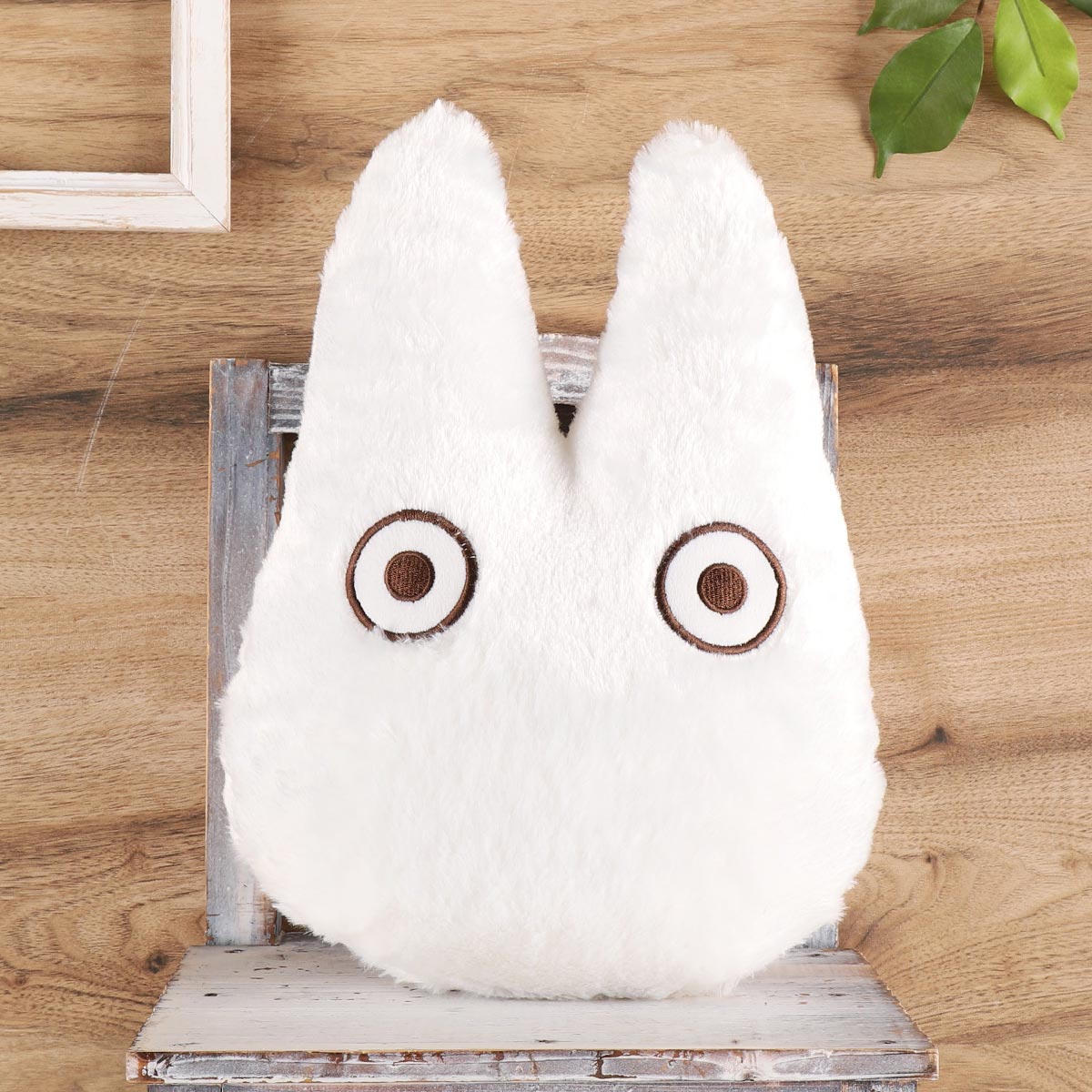 Studio Ghibli Character-Shaped Memory-Foam Cushions (3 Types) - White Totoro - official view 1