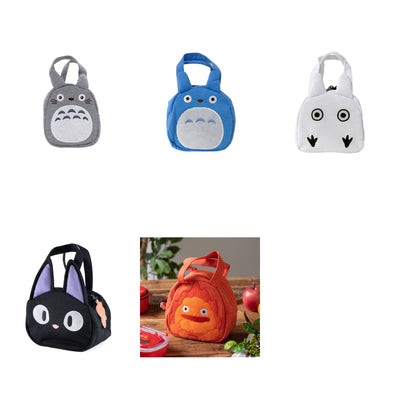 Studio Ghibli - Character Sweat Fabric Die-Cut Bags (5 Types) - Complete Set showing every included design
