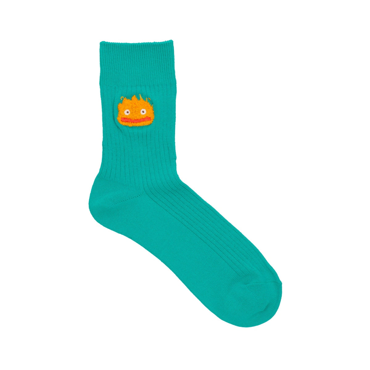 Studio Ghibli - Chenille-Embroidered Ribbed Socks 23-25 cm (4 Types) - Calcifer - official view 13
