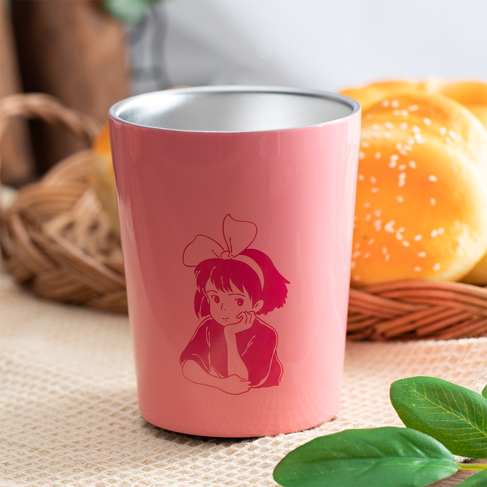 Studio Ghibli Coffee Cup Holders 240 ml (2 Types) - Pink Kiki - official view 1