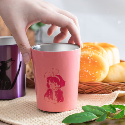 Studio Ghibli Coffee Cup Holders 240 ml (2 Types) - Pink Kiki - official view 3