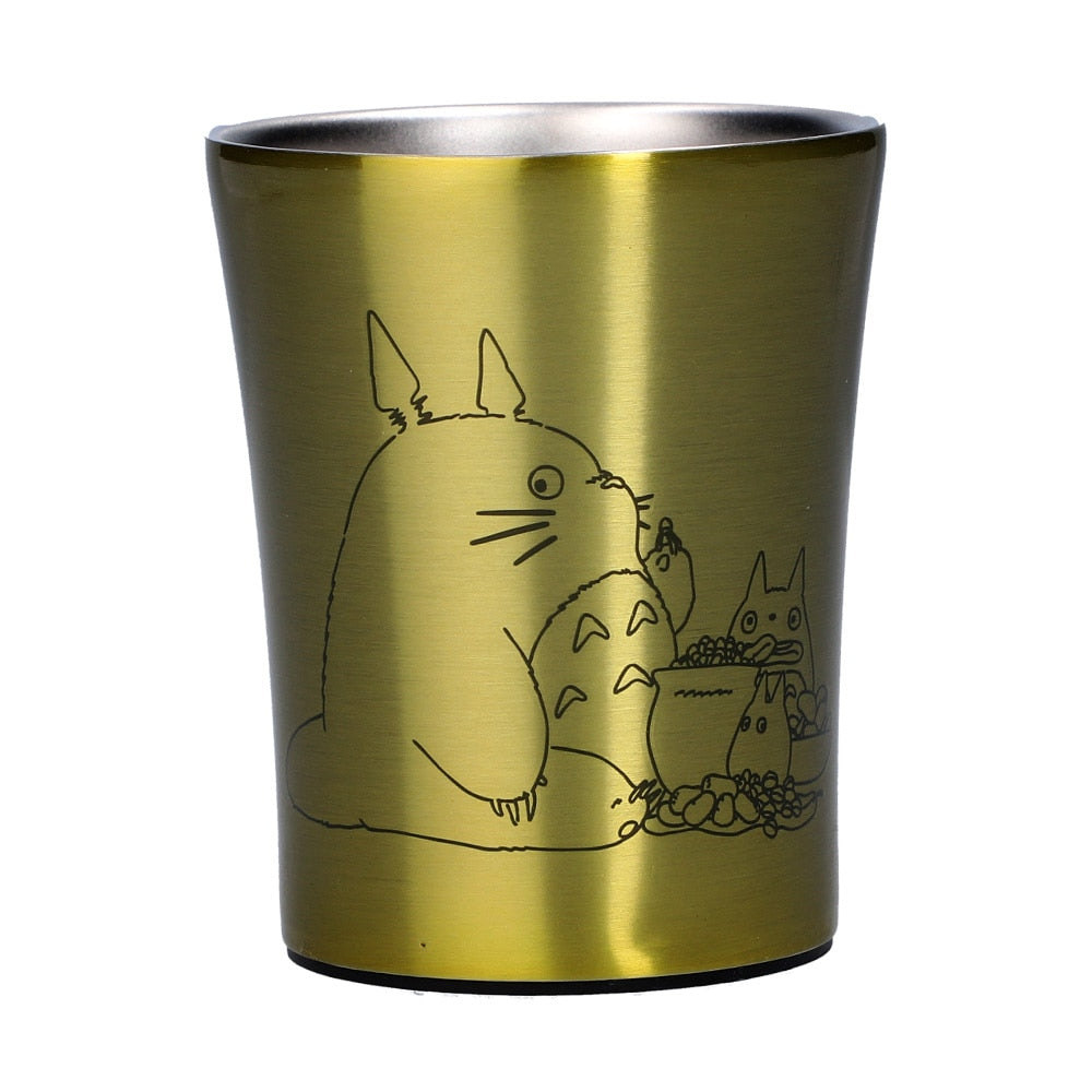 Studio Ghibli Coffee Cup Holders 240 ml (2 Types) - Gold Totoro - official view 10