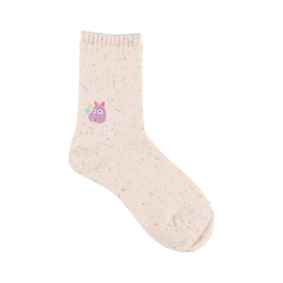 Studio Ghibli - Colour-Flecked Crew Socks 23-25 cm (4 Types) - Boh Mouse - Cream - official view 7