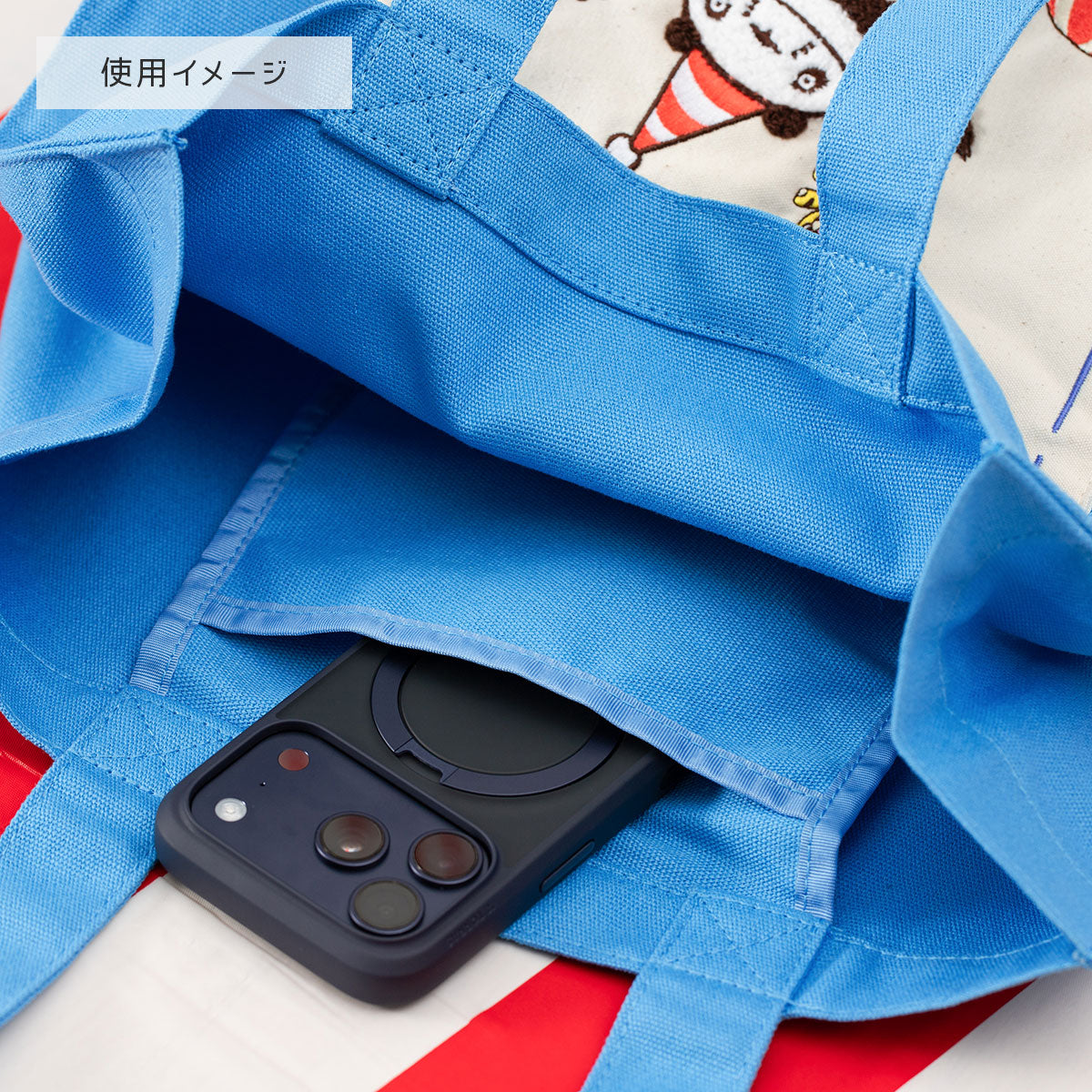 Studio Ghibli Colour Tote Bags (4 Types) - Blue Panda Rainy-Day Circus - official view 8
