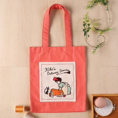 Studio Ghibli Colour Tote Bags (4 Types) - Red Kiki Departure Day - official view 14