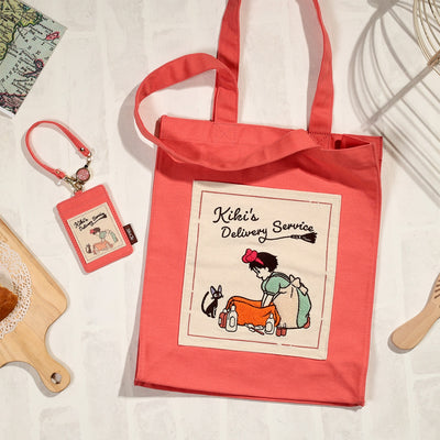 Studio Ghibli Colour Tote Bags (4 Types) - Red Kiki Departure Day - official view 21