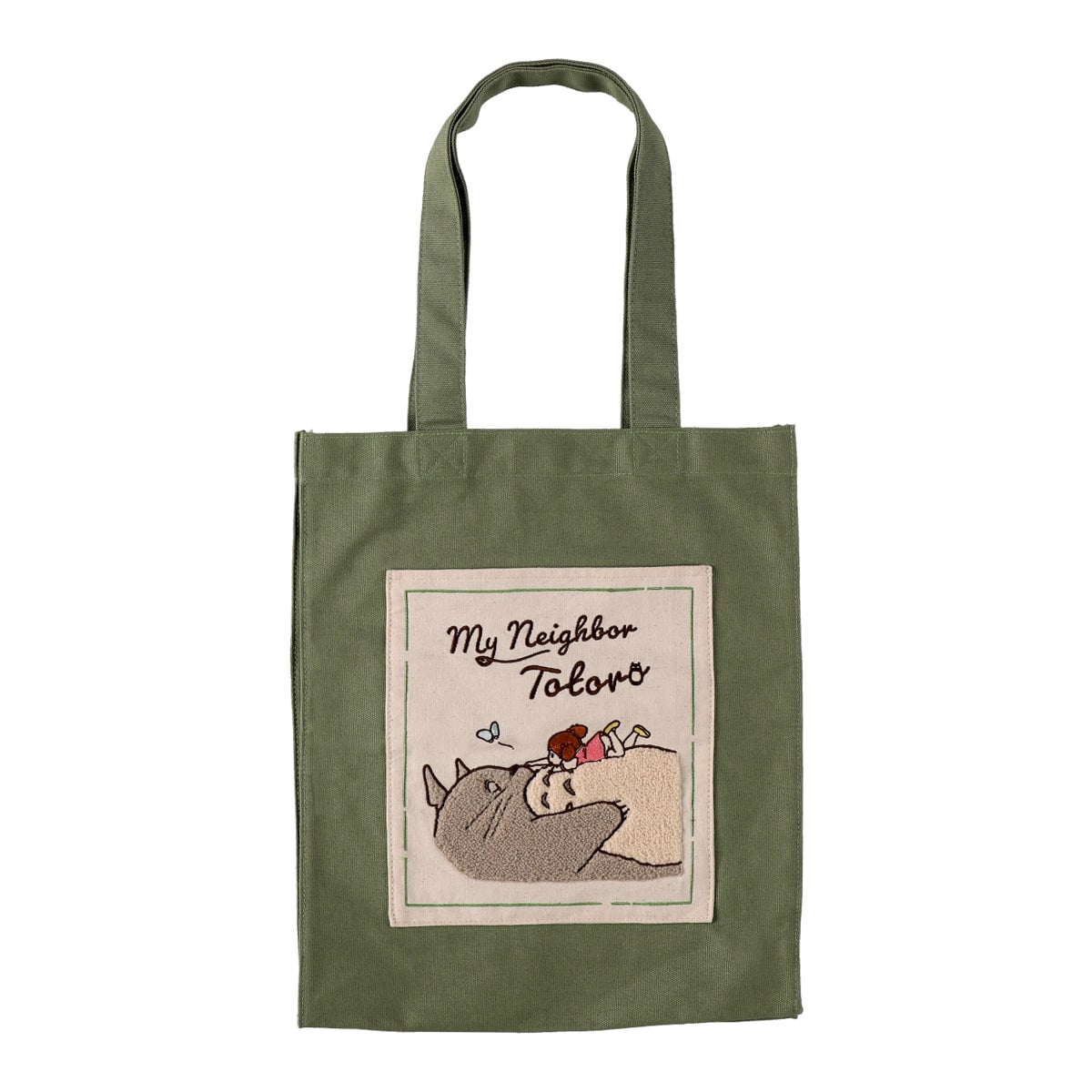 Studio Ghibli Colour Tote Bags (4 Types) - Green Totoro First Meeting - official view 24