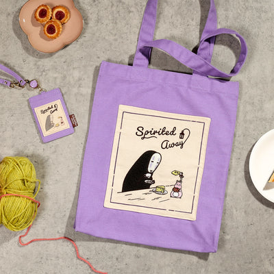 Studio Ghibli Colour Tote Bags (4 Types) - Purple Spirited Away Tea Time - official view 34