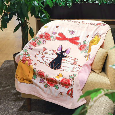 Studio Ghibli - Cotton Nap Blankets (3 Types) - Jiji and Kittens - official view 1