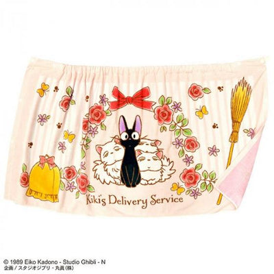 Studio Ghibli Cotton Snap Wrap Towels 60 cm (2 Types) - Jiji and Kittens - official view 6