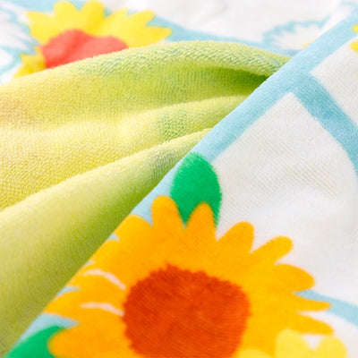 Studio Ghibli Cotton Snap Wrap Towels 80 cm (2 Types) - Totoro Sunflowers and Breeze - official view 10