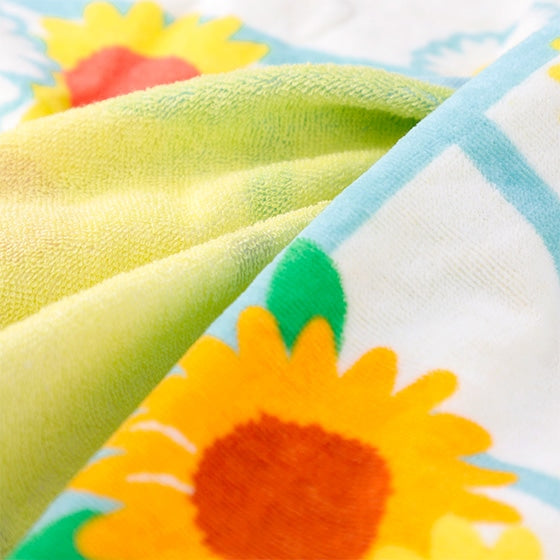 Studio Ghibli Cotton Snap Wrap Towels 80 cm (2 Types) - Totoro Sunflowers and Breeze - official view 10