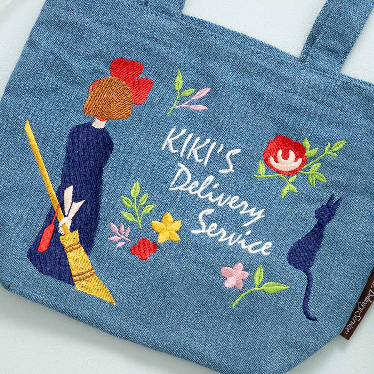 Studio Ghibli Denim Embroidery Tote Bags (4 Types) - Kiki Lunch Tote - official view 16