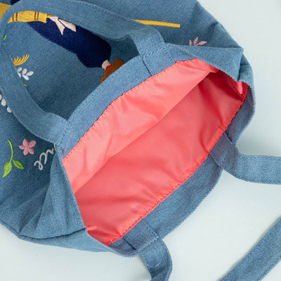Studio Ghibli Denim Embroidery Tote Bags (4 Types) - Kiki Vertical Tote - official view 27