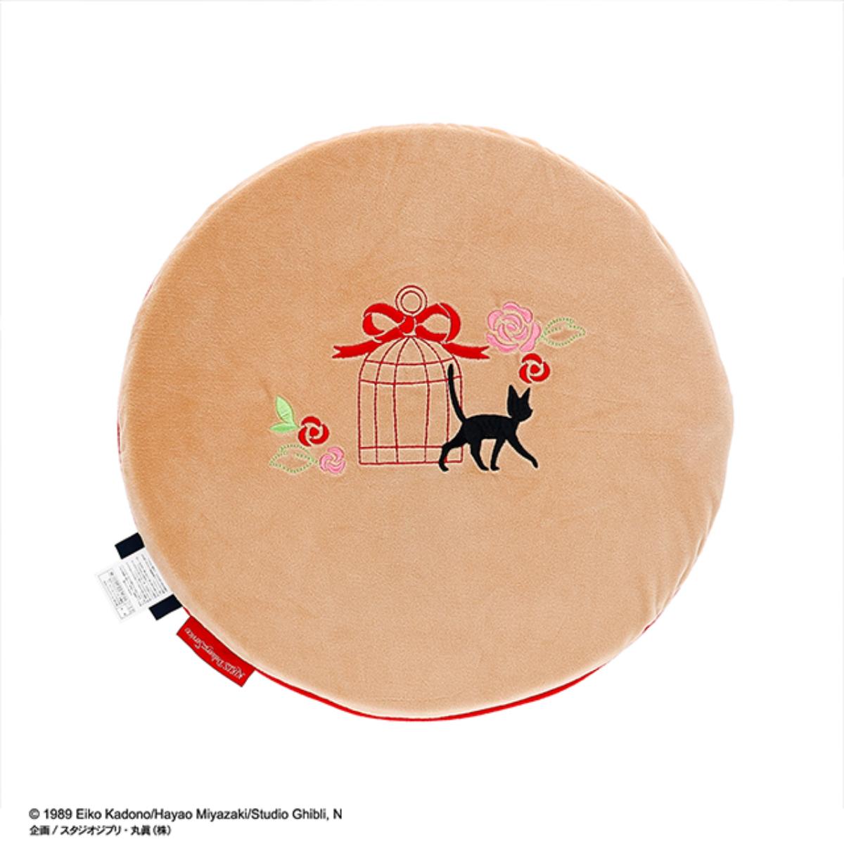 Studio Ghibli Embroidered Round Seat Cushions (2 Types) - Ribbon and Jiji - official view 6