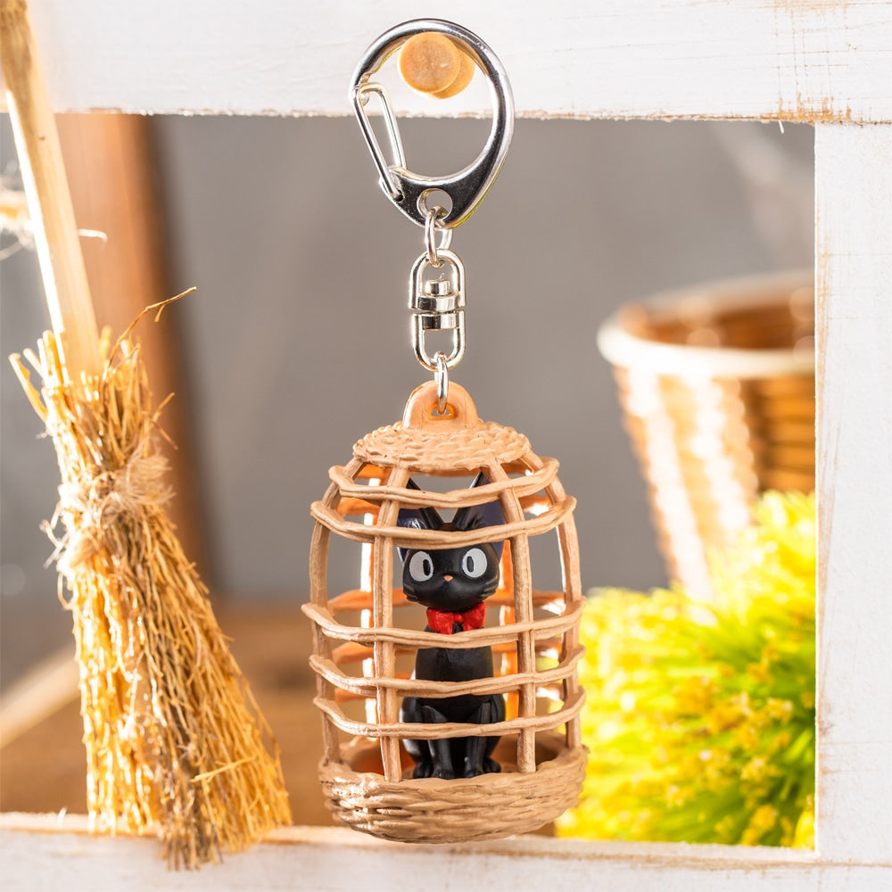 Studio Ghibli - Figural Keyrings (14 Types) - Jiji in a Basket - official view 2