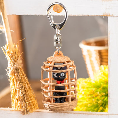 Studio Ghibli - Figural Keyrings (14 Types) - Jiji in a Basket - official view 2